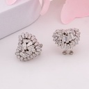 Aretes stud de corazon con zirconias baño 18k