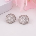 Aretes stud redondos con zirconias baño 18k