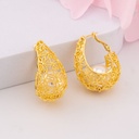 Argollas con perlas baño 18k