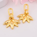 Aretes colgantes baño 18k
