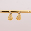 Aretes stud de gota con zirconias baño 18k