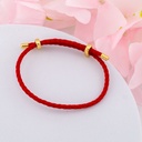 Pulsera de cuero estilo pandora (ROJA)