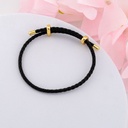 Pulsera de cuero estilo pandora (NEGRA)