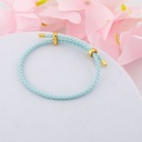 Pulsera de cuero estilo pandora (TURQUEZA)