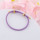 Pulsera de cuero estilo pandora (MORADO)
