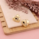 Aretes stud de corazon baño 18k