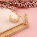 Argollas con zirconias baño 18k