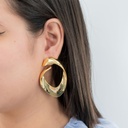 Aretes stud baño 18k