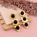 Aretes colgantes con perlas baño 18k