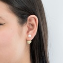 Aretes de corazon doble uso baño 18k