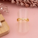 Anillo ajustable con zirconias baño 18k