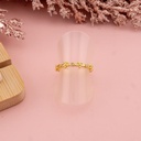 Anillo ajustable de flores baño 18k