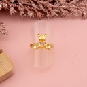 Anillo ajustable de osito baño 18k 