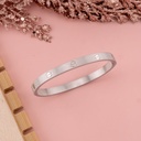 Brazalete acero inoxidable plateado