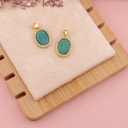 Dije ovalado ojo de gato con zirconias baño 18k