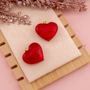 Dije de corazon de resina baño 18k