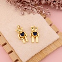 Dije de osito baño 18k negro