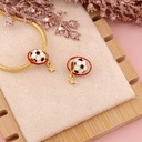 Charm de pelota de futbol baño 18k