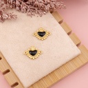 Enlace de corazon esmaltado baño 18k