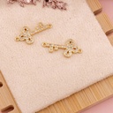 Enlace de llave con zirconias baño 18k