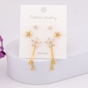 Piercings de tulipan con zirconias baño 18k