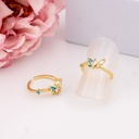Anillo ajustable de mariposa baño 18k