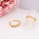 Anillo ajustable con zirconias baño 18k