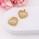 Dije corazon con zirconias baño 18k