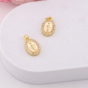 Dije religioso esmaltado con zirconias baño 18k