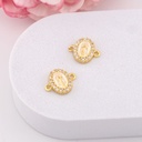 Enlace religioso esmaltado con zirconias baño 18k