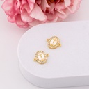 Enlace religioso esmaltado con zirconias baño 18k