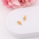 Dije de cruz con zirconias baño 18k