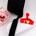 Cinta elastica para pulseras por yarda negra