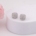 Aretes stud con perlas y zirconias baño 18k