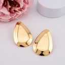 Aretes de gota chunky solidos baño 18k