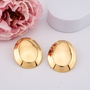 Aretes ovalados chunky solidos baño 18k