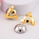 Aretes doble uso solidos baño 18k