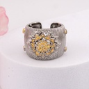 Anillo doble color baño 18k