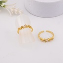 Anillo ajustable con zirconias baño 18k