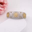 Brazalete doble tono baño 18k