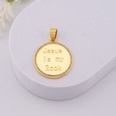 Dije religioso “JESUS ES MI ROCA” baño 18k