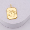 Dije religioso JOSUE 1:9 baño 18k