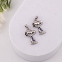 Dije de SNOOPY con zirconias baño 18k