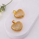 Dije de corazon con zirconias baño 18k