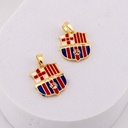 Dije BARCELONA esmaltado baño 18k