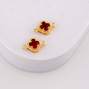 Enlace de trebol baño 18k