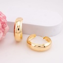 Aretes argollas chunky solidas baño 18k