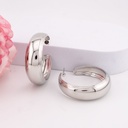 Aretes argollas chunky solidas baño 18k plat