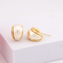 Aretes argollas esmaltadas baño 18k