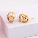 Aretes argollas esmaltadas baño 18k